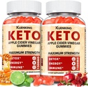 Keto ACV Gummies – Apfelessig mit Mutter, Metabolismus-Unterstützung– mit Vitamin B6 & B12 – Vegan, Non-GMO – Unterstützt täglich Wellness – 120 Count