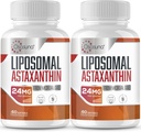 Liposomal Astaxanthin Supplement 24MG, Maximale Absorption, Antioxidans Stärker als VIT C, Non-GMO & Glutenfrei - 120 Softgels(4 Monate Versorgung)