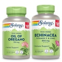 SOLARAY Öl von Oregano Softgels und Echinacea, VIT C & Zink Immununterstützungsergänzung - Oregano Öl und Echinacea Kapseln w/Vitamin C 500mg Plus Bioflavonoids, Vegan, 60-Tage Garantie, 120ct/180ct
