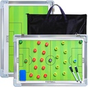Pure Vie Magnetic Soccer Coaching Tactics Board, Portable Soccer Clipboard für Coaches Soccer Dry Erase Whiteboard Strategy Tactical Blackboard Football Coach Board mit Spieler Markers, Pen und Eraser