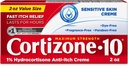 Cortizone 10 Maximum Stärke Sensitive Haut Anti-Itch Creme, 1% Hydrocortison, 2 Unzen.