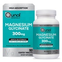 Qunol Magnesium Glycinat 300mg, 100% Glycinat Chelat Magnesium Supplement, 90ct Tabletten