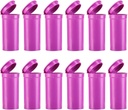 12 Pack leere Kunststoff Pillen Flaschen mit Kappen, luftdicht Multi-Purpose 13 Dram Pillenbehälter mit Pop Top Caps für Medikamente, Ergänzungen oder alle kleinen Gegenstände (Grape Opaque)