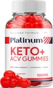 Platinum Keto ACV Gummies - Advanced Formula Platinum Keto Plus ACV Gummis Apfelessig Platinum ACV Gummies Nahrungsergänzungsmittel Bewertungen Männer Frauen (60 Gummi)