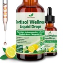 Cortisol Ergänzung Flüssigkeitstropfen, 17-in-1 Cortisol Detox w. Magnesium Glycinate 400mg Ashwagandha, L-Theanin, Phosphatidylserin, Hormon Balanced für Frauen, Mood Focus, Schlafunterstützung