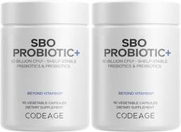Codeage SBO Probiotics, 50 Billion CFUs pro Servieren, Multi Strain Soil basierte Organismen Mischung und Organic Fermented Botanical Blend, Regal-Stable - 2 Pack