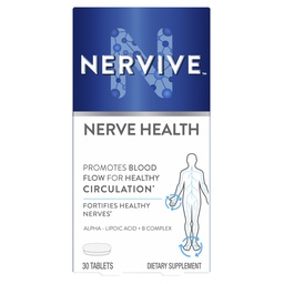 Nervive Nerve Gesundheit, Alpha Lipoic Säure, Fortify Nerve Gesundheit, Gesunde Nervenfunktion, Gesunde Blutzirkulation, Supplement, Tablet, 30 Tabletten