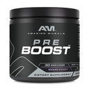 Amazing Muscle Pre Boost | 30 Servings | 324 Grams Powder | Pre Workout Supplement | Made in USA (30 Servings, Natural Grape Candy)