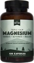 Natural Rhythm Triple Calm Magnesium 150 mg - 120 Kapseln – Magnesium Complex Compound Supplement mit Magnesium Glycinat, Malat und Taurat. Calming Blend für die Förderung von Erholung und Entspannung.