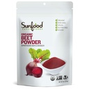 Sunfood Superfoods Organic Beet Root Powder - Beetroot für Saft & Smoothies, Natürliche Lebensmittel Färbung für Backen, zertifiziert USDA Organic, Non-GMO, Vegan, Glutenfrei, Erde Kosher - 8 oz Tasche