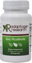 Zink Picolinat 30 mg | Zink Ergänzung für Wachstum und Immunfunktion | 60 Kapseln | Adaptogen Forschung