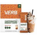Verb Koffeinierte Energy Bars Mocha Chip (26g, Packung 16) 110-Calorie Delicious Low Sugar Energy Bar - Vegan Gluten Free On-the Go Snack mit 80mg Green Tea Koffein, Nur echte Zutaten