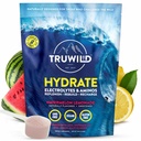 TruWild natürliches Hydration Pulver mit Zero Sugar, Vegan Elektrolyten + Aminosäuren, Erholungsgetränk für den täglichen Gebrauch, Post Workout Muscle Support Supplement mit Magnesium (Watermelon Lemonade)