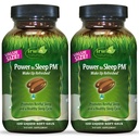 Irwin Naturals Power to Sleep PM - 120 Liquid Soft-Gels, Paket von 2 - mit Melatonin, GABA, Ashwagandha, Valerian Root & L-Theanine - 120 Total Servings
