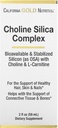 California Gold Nutrition Choline Silica Complex, Biodisponible & Silicone stabilisé avec Choline & L-Carnitine, 2 fl oz (59 ml)
