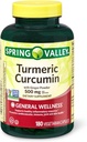 Spring Valley Turmeric Curcumin 500mg mit 50mg Ginger Pulver Twin Pack 180 Vegetarische Kapseln