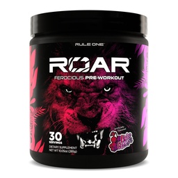 Rule 1 Proteins R1 Roar - Pre-Workout Powder with Creatine, Beta-Alanine, Citrulline, Electrolytes & Caffeine (30 Servings, Wild Grape)