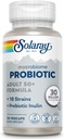 SOLARAY Mycrobiome Probiotic Adult 50 Plus Formel, Probiotika für Frauen und Männer, Gesunde Verdauung, Stoffwechsel, Energie, Colon und Urinary Tract Unterstützung, 30 Billion CFU, 30 Servietten, 30 VegCaps