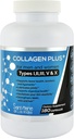 Multi Collagen Pillen Plus + 180 Kapseln (Typen I, II, III, V & X) + Absorptionsverbesserer (3 Monate Versorgung) - Non-GMO, Collagen Ergänzungen zu unterstützen Haar, Haut, Nägel, Gelenke, & Gut Gesundheit