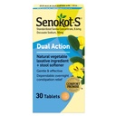 Senokot-S Dual Action Natürliche Gemüse Laxative Ingredient Plus Hocker Softener Tablets, Docusate Sodium, Senna Konzentrat, Gentle, Overnight Relief Von okzifischen Constipation, 30 ct