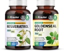 BIO KRAUTER Resveratrol 100 Capsules & Goldenseal 100 Capsules
