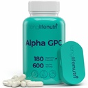 Alpha GPC Choline Supplement 600mg – 180 vegetarische Kapseln, hohe Reinheit Nootropic für tägliche Energie, 3-Monats-Versorgung, Acetylcholin-Quelle für kognitive und Psychische Klarheit, GMP zertifiziert, Made in USA