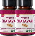 Shatavari 120 Tabletten | Spargel Racemosus (Shatavari) | USDA Organic Certified | Unterstützt Frauen Gesundheit und Immunsystem | Nahrungsergänzung 120tab - Paket von 2