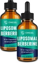 Liposomal Berberine HCL Liquid Drops – Fortgeschrittene 12-in-1 Kräuterformel mit Ceylon Cinnamon, Bitter Melon, Grüner Tee &amp; Mehr – 4 Fl Oz