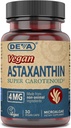 Deva Nutrition Vitamine Astaxanthin 4mg, Vegan, Hergestellt aus Haematococcus Pluvialis Microalgae, 30 Kapseln, 1-Pack