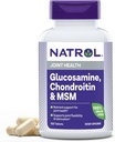 Natrol Glucosamine, Chondroitin und MSM, Nahrungsergänzungsmittel, Gemeinsame Gesundheitsergänzung für Erwachsene, 150 Tabletten, Bis zu 50 Tage Versorgung