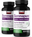 FORCE FACTOR Somnapure Softgels 2-Pack Schlafhilfe zum Einschlafen schneller, Bleiben Sie länger, Wake Up Refreshed, Schlafhilfe für Erwachsene mit Melatonin, Ashwagandha, Valerian Root, 120 Softgels