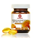 Bio Reishi Mushroom Spore Oil Supplement-USDA Ganoderma Lucidum Extract Capsule-Immune System Natürliche Energie für Wellness-Liver Support-Vegan, Non-GMO Gluten Free, 30 Veggie Softgels