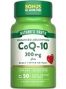 Nature's Truth CoQ10 200mg Softgels | 50 Count | Verbesserte Absorptionsergänzung | Plus Schwarzer Pfeffer Extrakt | Non-GMO, Glutenfrei