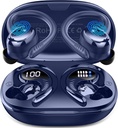 Wireless Earbuds Sport, 2025 Bluetooth 5.4 Kopfhörer mit Earhooks, 50H Stereo Deep Bass Over Ear Buds mit 4 ENC Noise Canceling Mics, IP7 Wasserdichte Kopfhörer für Lauftraining Gym - Blau