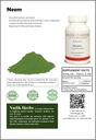 Zertifizierte Bio Vadik Kräuter Neem (Azadirachta Indica) Pulver 1lb. Pack | Hervorragender Blutreiniger, unterstützt gesunde Blutzuckerspiegel, Balancing für Pitta und Kapha Doshas