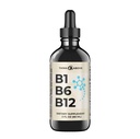 B1 B6 B12 Vitamin Liquid Drops - Nerve, Energy, Brain Support Supplement - Fruity-Like Flavor - Methylcobalamin, Thiamine, Pyridoxine - 60 Tage Versorgung - 2 oz - für Männer und Frauen - einfach gemacht