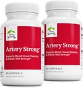 Terry Naturally Artery Strong - Herz-Gesundheit & Gefäß-Elastizität und Kraftunterstützung - Herz-Kreislauf-Ergänzung mit Vitaminen A & D3 - Aids Blutgefäß-Elastizität - 60 Softgels (Pack von 2)