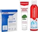 AMERIGEL Totale First Aid Bundle - 1 oz. Vestito idrogel Wound, 7.1 oz. Saline Wound Wash, 2x2 Vestito di garza