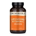 Dr. Mercola Liposomal Vitamin C - Gehirn, Herz, Augen- und Immununterstützung - Bietet 1.000 mg Bioverfügbares Vitamin C - Non-GMO, Gluten-Free & Soy-Free - 180 Kapseln (90 Portionen)