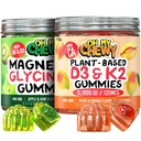 OH MY CHEWY Magnesium + D3K2 Gummis Bundle – 2 Flaschen (je 60) – Apple Kiwi & Peach Mango