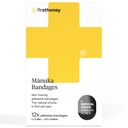 First Honey Manuka Honey Adhesive Bandages 12 Pack | Latexfrei, Antibiotic Free Wound Dressing | Medical Grade Honey Adhesive Pads | First Aid Care Burns, Cuts, Scrapes, Wounds, Lacerationen
