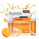Aurora Nutrascience Liposomal Liquid Vitamin C - Gesunde Immununterstützungsergänzung für Erwachsene, Sugar Free, 3000 mg pro Servierung, Vegan, Glutenfrei, Non-GMO - 32 Single Serve Packets, Orange