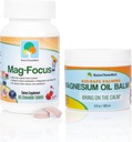 Natural Strawberry Flavored Magnesium Focus Supplement für Kinder und Kinder Safe Magnesium Öl Balsam Bundle