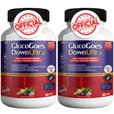 GlucoGoes Down Ultra Nahrungsergänzung, 120 Kapseln, Maximale Stärke, Unterstützt gesunde Blutzuckerspiegel, optimiert Gesamtgesundheit - Paket von 2