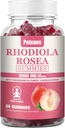 1 Pack 2000MG Rhodiola Rosea Gummies - Rhodiola Supplement &Cortisol Reducer für Endurance, Mood & Stress, Sleep & Fatigue Relief Support, 60 Tabletten.