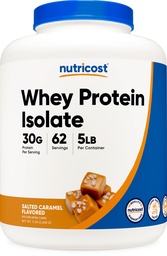 Isolato di proteine del siero di Nutricost (Carmel salato, 5LBS)