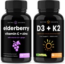 NutraChamps Elderberry e Vitamina D3+K2 Capsule Bundle