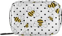 Api su Polka Dots Pill Box 7 giorno Pill Case Travel Pill Organizer Bag con Zipper Portable Weekly Case Dimensioni compatte per il supporto supplemento di vitamina