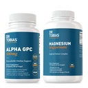 Dr. Tobias Alpha GPC & Magnesium Bisglycinat - Unterstützung Gehirnfunktion & Gesamtgesundheit mit hohen Absorptionsergänzungen, Non-GMO