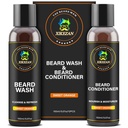 XIKEZAN Bart Wash & Bart Conditioner Natural Softener Set w/Argan & Jojoba Öle Glatte & Stärken Weihnachten Stocking Stuffers Vater Tag Geschenke für Männer Ihn Papa Freund Ehemann